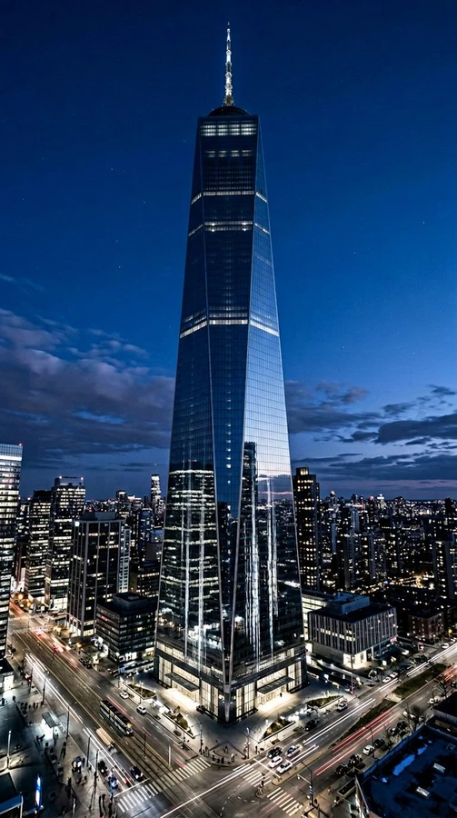 A city after dark