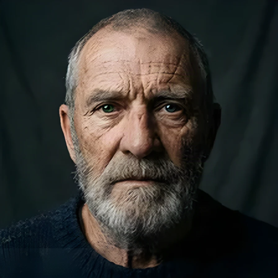 Actual 4× upscaled portrait image